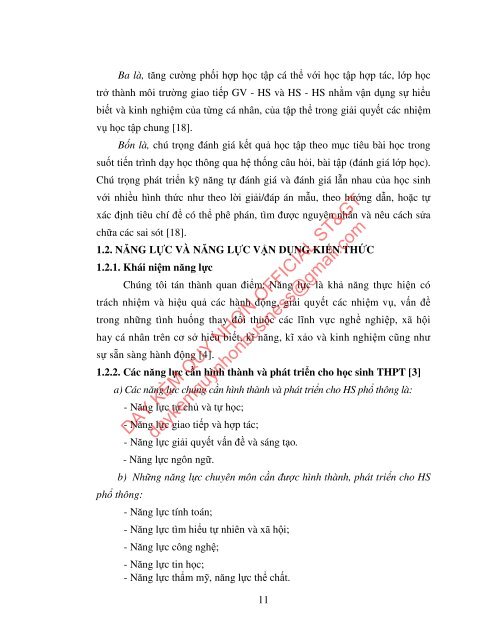 PHÁT TRIỂN NĂNG LỰC VẬN DỤNG KIẾN THỨC CHO HỌC SINH THÔNG QUA DẠY HỌC TÍCH HỢP CHƯƠNG 6, 7 PHẦN KIM LOẠI - HOÁ HỌC LỚP 12