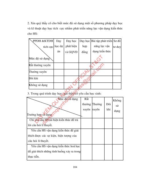 PHÁT TRIỂN NĂNG LỰC VẬN DỤNG KIẾN THỨC CHO HỌC SINH THÔNG QUA DẠY HỌC TÍCH HỢP CHƯƠNG TỐC ĐỘ PHẢN ỨNG VÀ CÂN BẰNG HÓA HỌC - HÓA HỌC LỚP 10