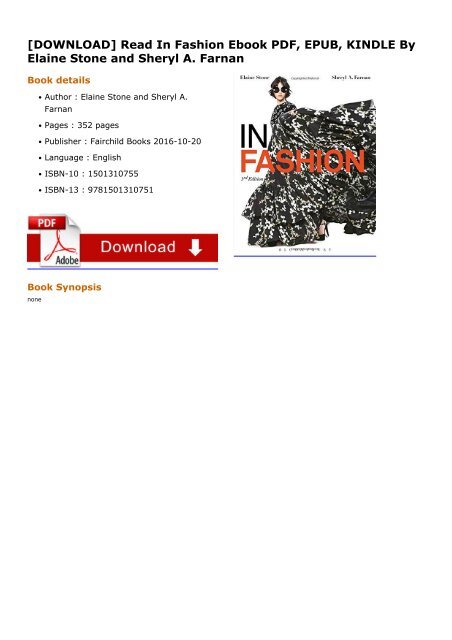 Infashion elaine stone e-books free