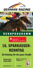 16. SPARKASSEN- RENNTAG - Mülheimer Rennverein Raffelberg eV