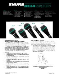 Shure M75-6 M75E M75G User Guide