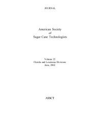 American Society of Sugar Cane Technologists ASSCT