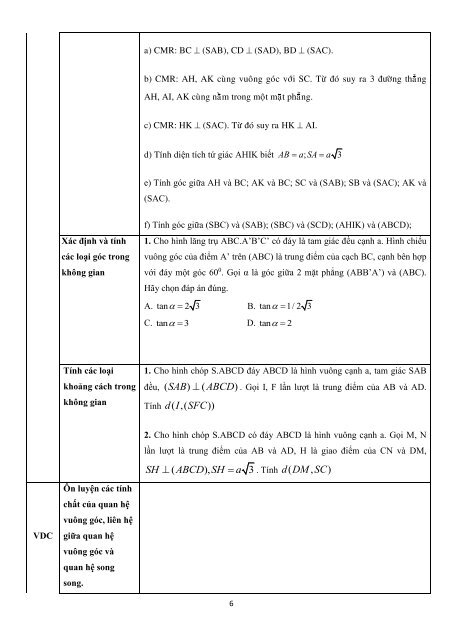 GIÁO ÁN PP MỚI THEO CHỦ ĐỀ MÔN TOÁN LỚP 11