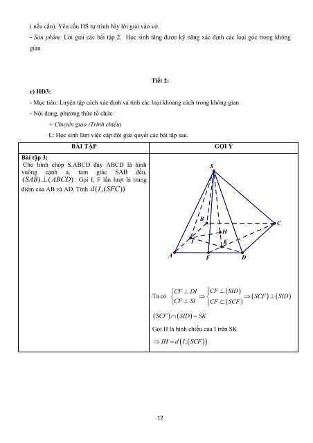 GIÁO ÁN PP MỚI THEO CHỦ ĐỀ MÔN TOÁN LỚP 11