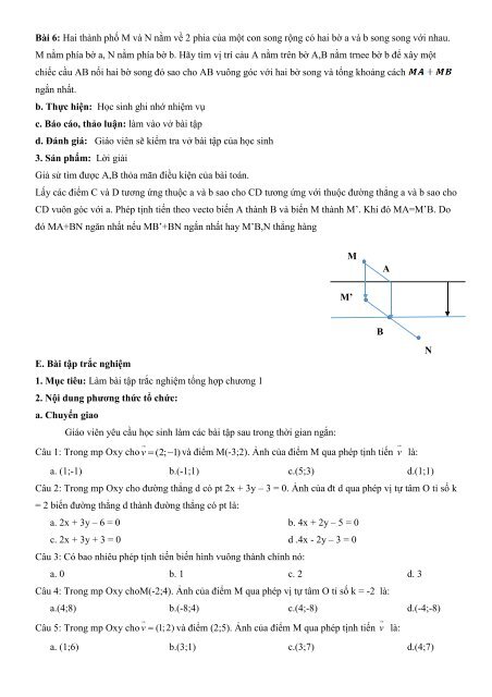 GIÁO ÁN PP MỚI THEO CHỦ ĐỀ MÔN TOÁN LỚP 11