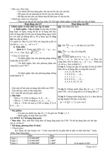 GIÁO ÁN PP MỚI THEO CHỦ ĐỀ MÔN TOÁN LỚP 11