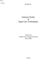 Journal American Society of Sugar Cane Technologists