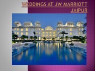 Weddings at JW Marriott Jaipur