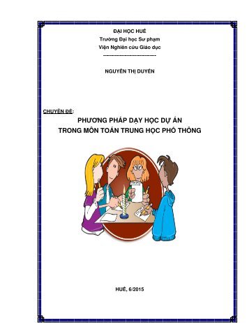 PHƯƠNG PHÁP DẠY HỌC DỰ ÁN TRONG MÔN TOÁN TRUNG HỌC PHỔ THÔNG (2015)