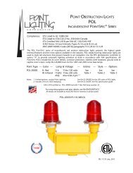 POINT OBSTRUCTION LIGHTS - Point Lighting Corporation