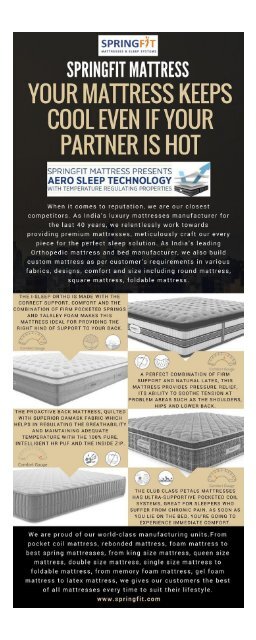 Why You Should Buy King-Queen Size-Single Bed-Double Bed-Foldable Mattress from Springfit