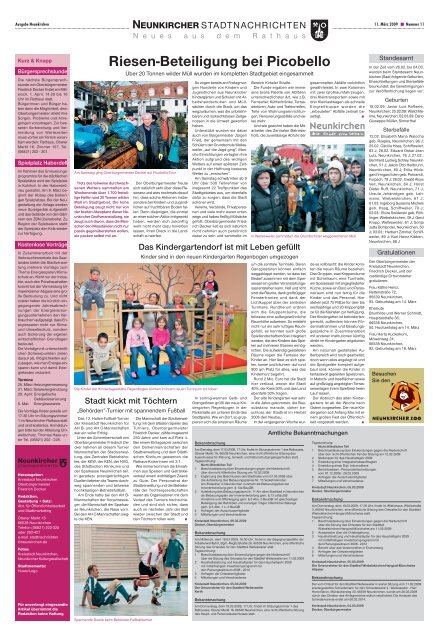 Riesen Beteiligung Bei Picobello Neunkirchen