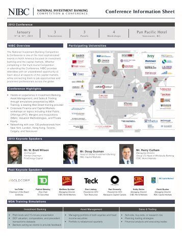 Conference Information Sheet - NIBC