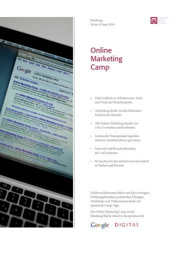 Online Marketing Camp - bei der Hamburg Media School