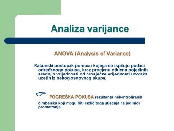 Analiza varijance (ANOVA)