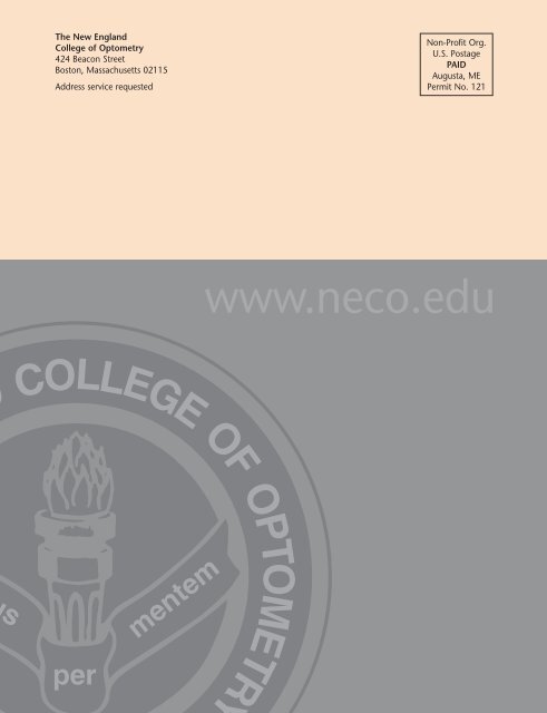 NECO mag.qxd - The New England College of Optometry