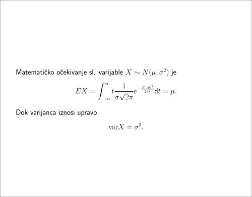 Statistika (za biologe, 2.dio) - Pmf