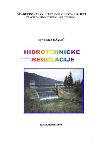 HIDROTEHNIČKE REGULACIJE - Građevinski fakultet