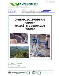 oprema za izvo enje radova na zaštiti i sanaciji pokosa - Werkos doo