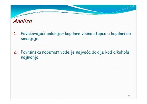 Jadranka Vujčić - Određjivanje površinske napetosti - "Split 3" Split