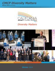 CMCP Diversity Matters - Winter 2014