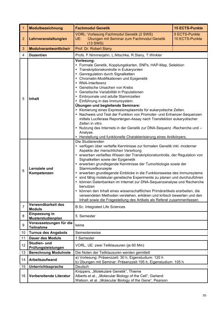 B. Sc. - Integrated Life Science