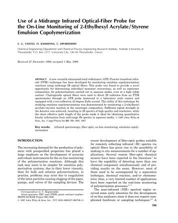 Use of a midrange infrared optical-fiber probe for the on-line ...