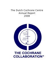 2008 - Dutch Cochrane Centre - The Cochrane Collaboration