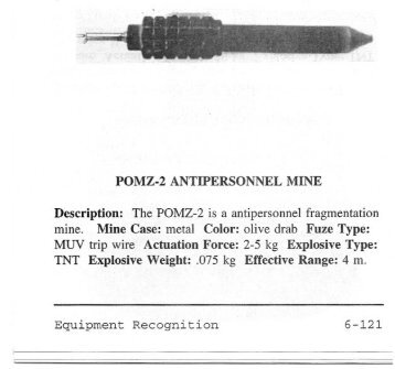 POMZ-2 ANTIPERSONNEL MINE Description: The POMZ-2 is a ...