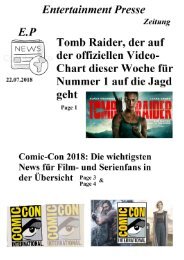 Entertainment Presse Zeitung Ausgabe 22.07.2018