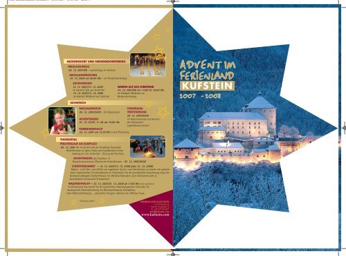 ADVENT IM ADVENT IM - Hotel Auracher-Loechl