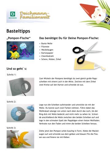 Basteltipps „Pompon-Fische“ - Deichmann-Familienwelt