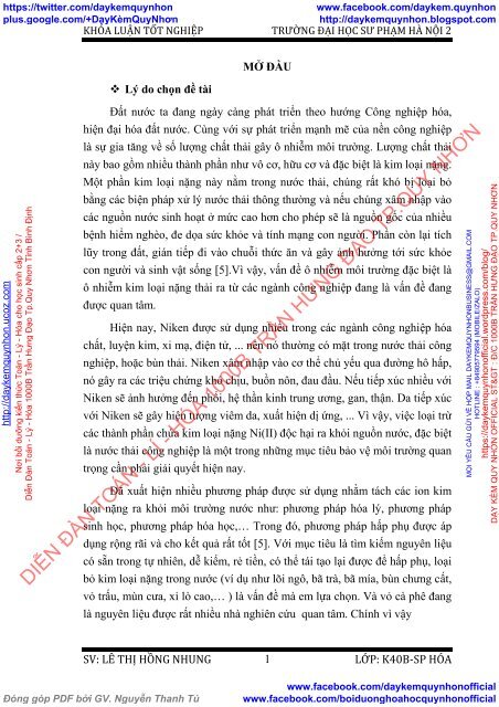 Nghiên cứu khả năng hấp phụ Ni(II) của than cacbon hóa & than hoạt tính biến tính từ vỏ cà phê (2018)