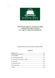 palangos miesto savivaldybės viešosios bibliotekos 2011 metų ...