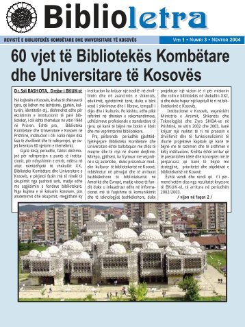 60 vjet të Bibliotekës Kombëtare dhe Universitare të Kosovës