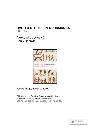 UVOD U STUDIJE PERFORMANSA - TkH