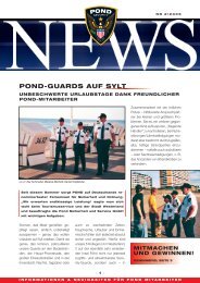 die neue serie in pond news - Pond Security Bahn Service GmbH