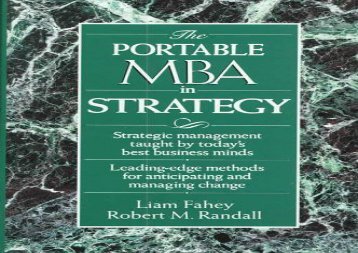 [+]The best book of the month The Portable MBA in Strategy (The Portable MBA Series)  [FREE] 