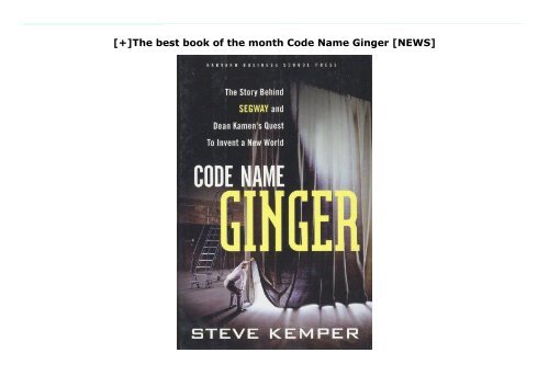 [+]The best book of the month Code Name Ginger  [NEWS]