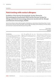 Patch testing with contact allergens - Deutsche Kontaktallergie ...