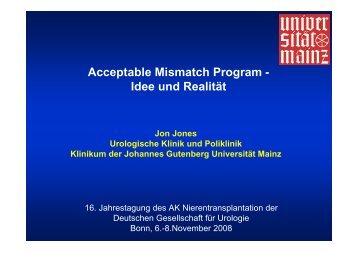 Acceptable Mismatch Program - Idee und Realität