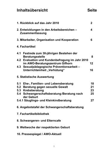 Jahresbericht 2010 - AWO Braunschweig