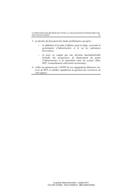 Cour de Comptes: Rapport "La Grande Vitesse Ferroviaire: Un modèle porté au-delà de sa pertinence