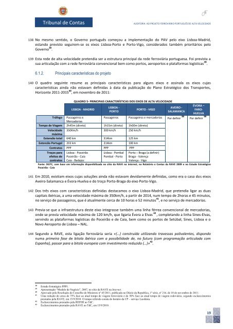 TRIBUNAL CONTAS PORTUGAL.: Projeto Ferroviário Português de Alta Velocidades