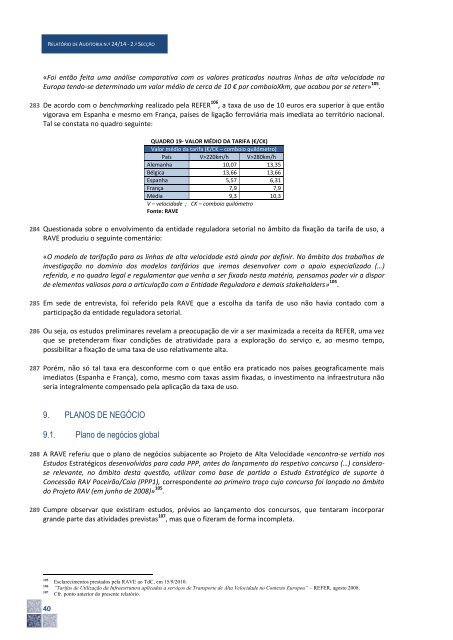 TRIBUNAL CONTAS PORTUGAL.: Projeto Ferroviário Português de Alta Velocidades