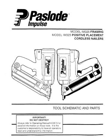 IM325 Solid State Framing Nailer - Paslode