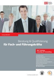 Beratung & Qualifizierung für Fach- und Führungskräfte - DB Training