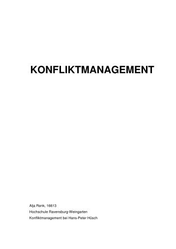 KONFLIKTMANAGEMENT - Alja Renk