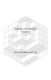 Promotional Booklet - Art of Problem Solving