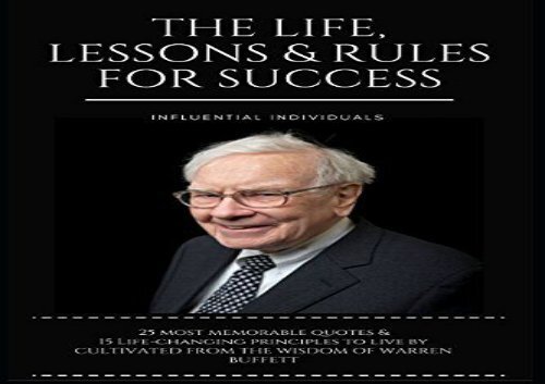 [+]The best book of the month Warren Buffett: The Life, Lessons   Rules For Success  [FREE] 